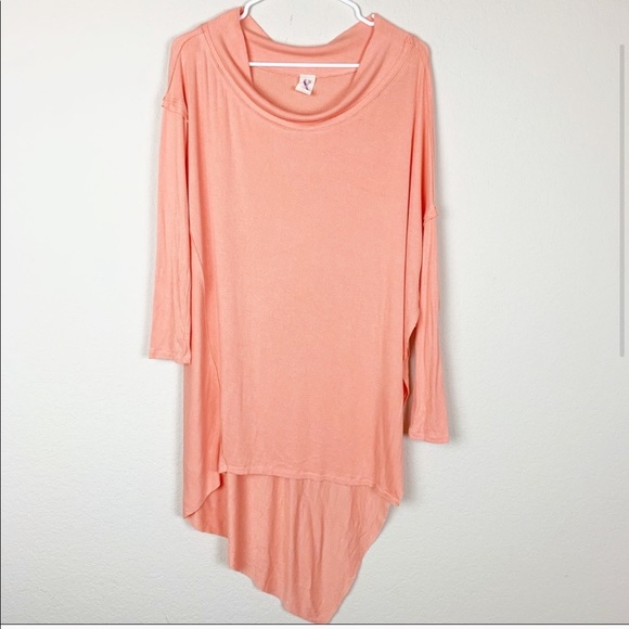 Free People Grapevine ribbed Tunic Top in Coral H - Picture 2 of 5